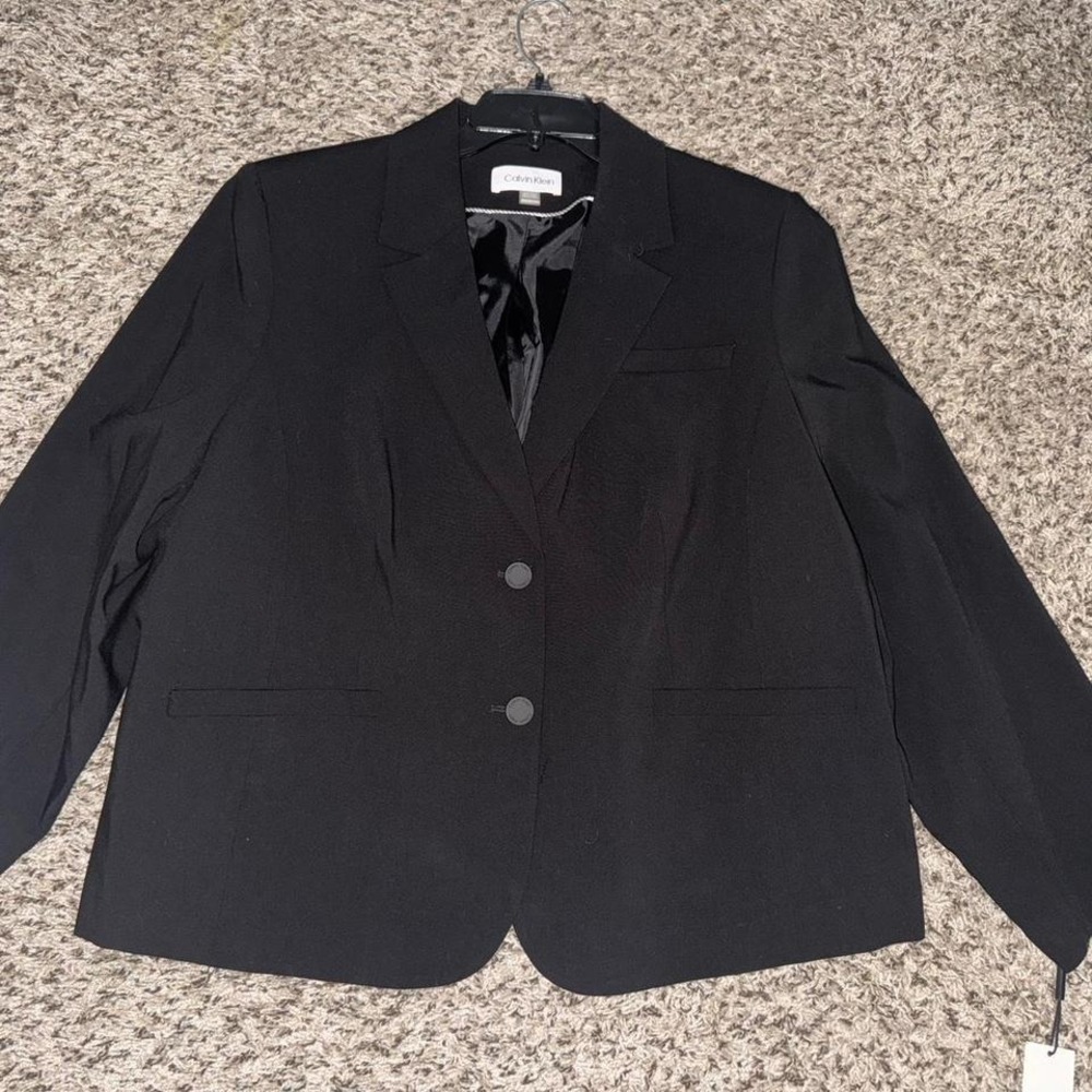 Calvin Klein Black One Button Career Blazer NWT Size 20W Plus Size